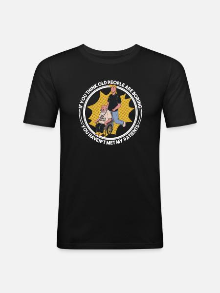 Geriatric Nurse Nurse Nurse - Men's Slim Fit T-Shirt - black