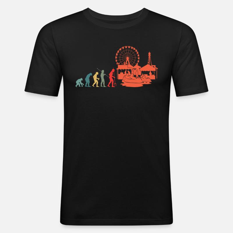 Parc d’attractions Evolution Fairground - T-shirt près du corps Homme - noir