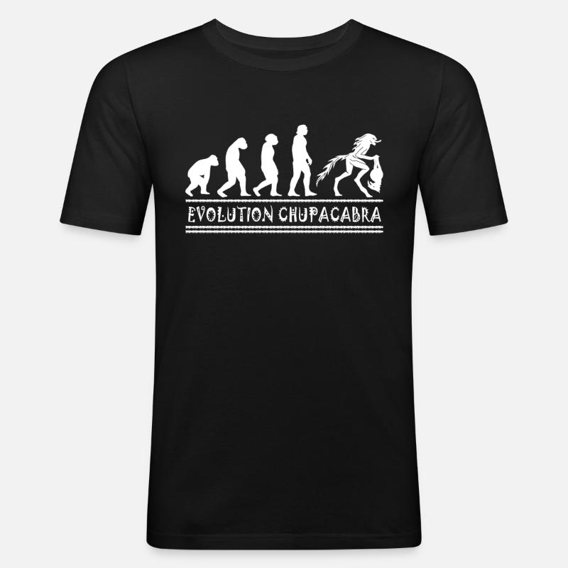 Cryptozoologistes Chupacabra Créatures Évolution - T-shirt près du corps Homme - noir