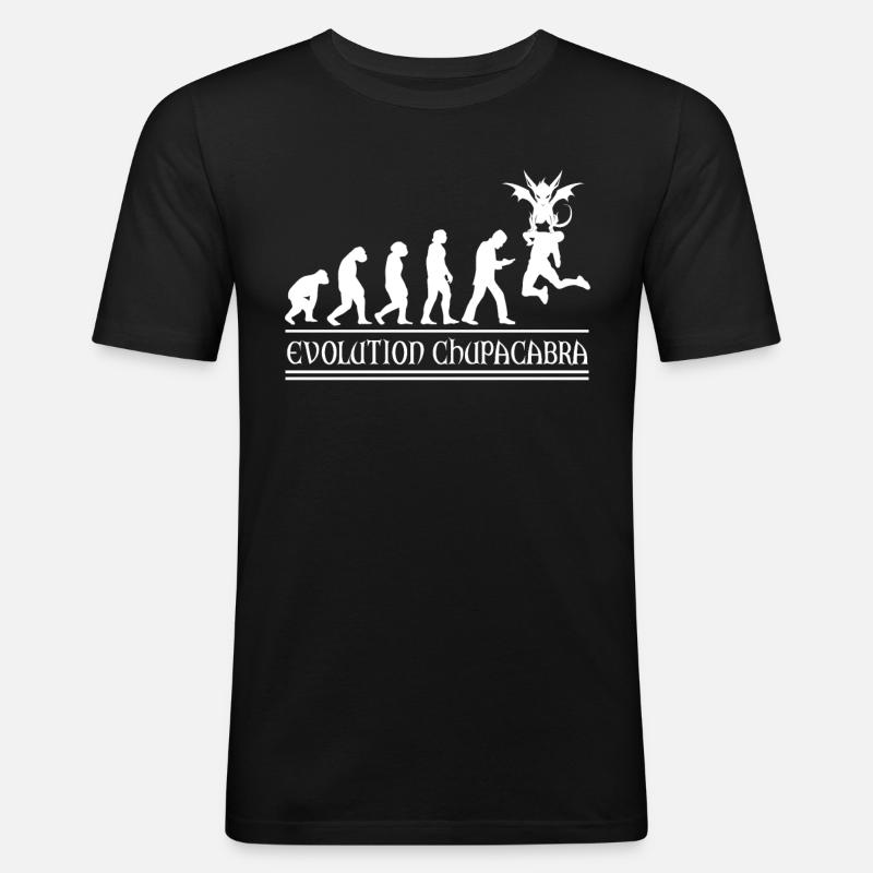 Cryptozoologistes Chupacabra Monster Evolution - T-shirt près du corps Homme - noir