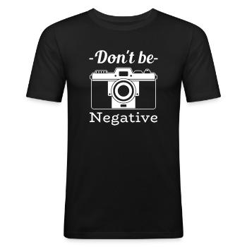 Fotografen lustiges Sprüche Tier-Naturfotograf - Männer Slim Fit T-Shirt - Schwarz - Vorne - Nik (191cm)