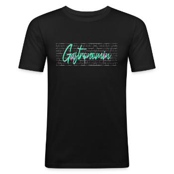 Restaurant Wirt Koch Abschluss-Geschenk - Männer Slim Fit T-Shirt - Schwarz - Vorne - Nik (191cm)