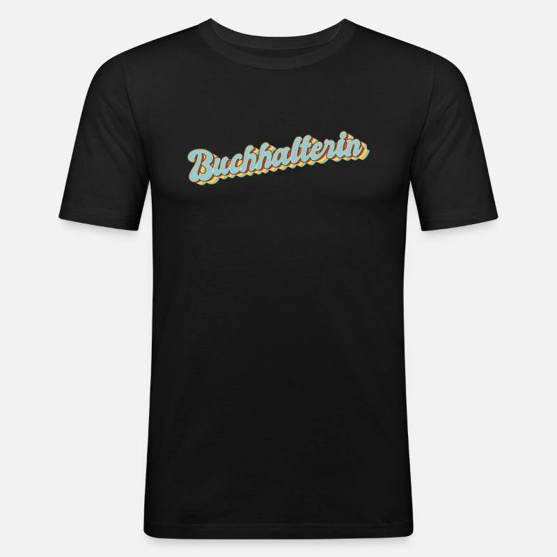 Buchhaltung Abschluss-Geschenk Buchhalterin - Männer Slim Fit T-Shirt - Schwarz