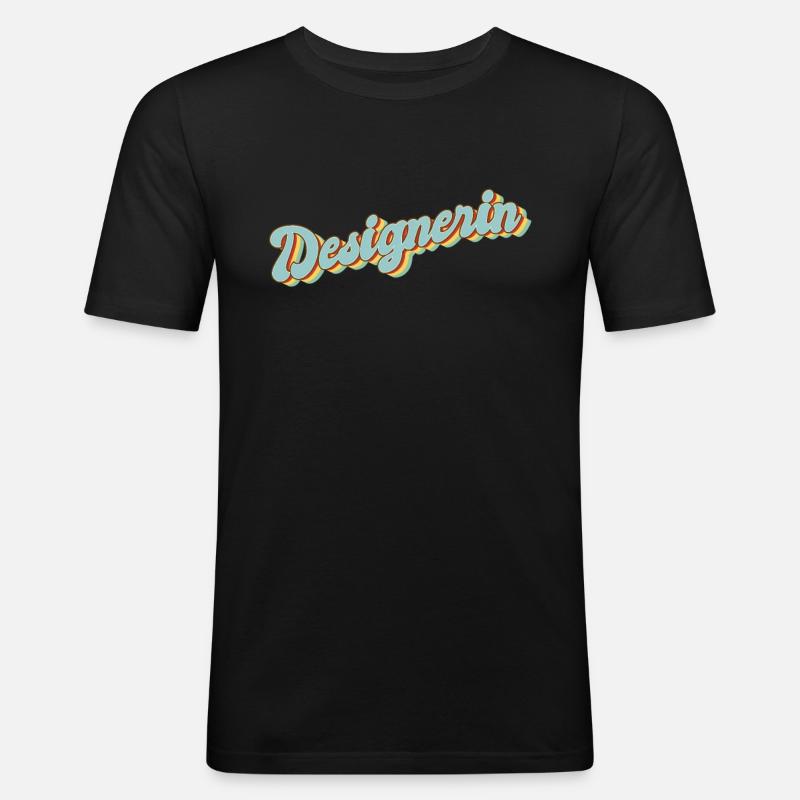 Illustrator Abschluss-Geschenk Designerin - Männer Slim Fit T-Shirt - Schwarz