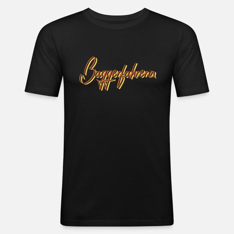 Bagger-Fahrer Abschluss-Geschenk Baggerfahrerin - Männer Slim Fit T-Shirt - Schwarz