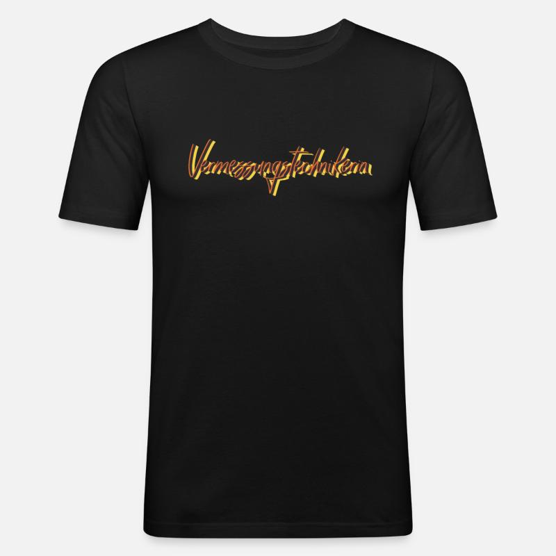 Vermesser Abschluss-Geschenk - Männer Slim Fit T-Shirt - Schwarz
