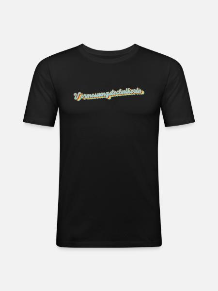 Vermesser Abschluss-Geschenk - Männer Slim Fit T-Shirt - Schwarz