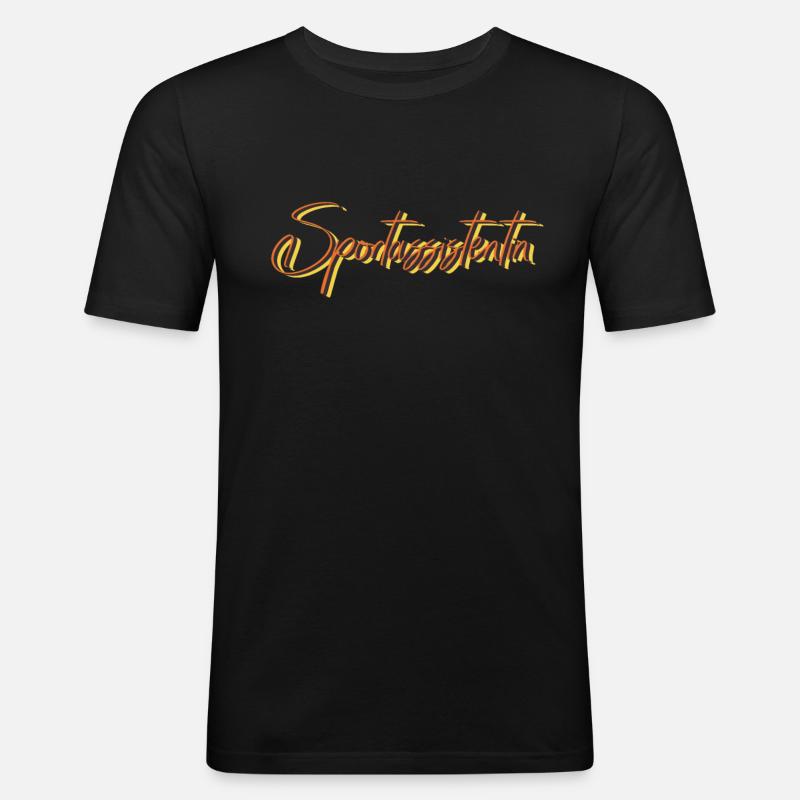 Co-Trainer Abschluss-Geschenk Sportassistentin - Männer Slim Fit T-Shirt - Schwarz