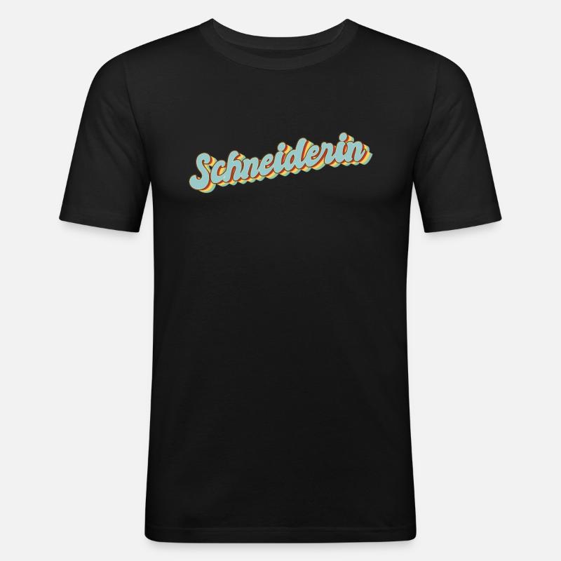 Schneidern Abschluss-Geschenk Textil-Schneiderin - Männer Slim Fit T-Shirt - Schwarz