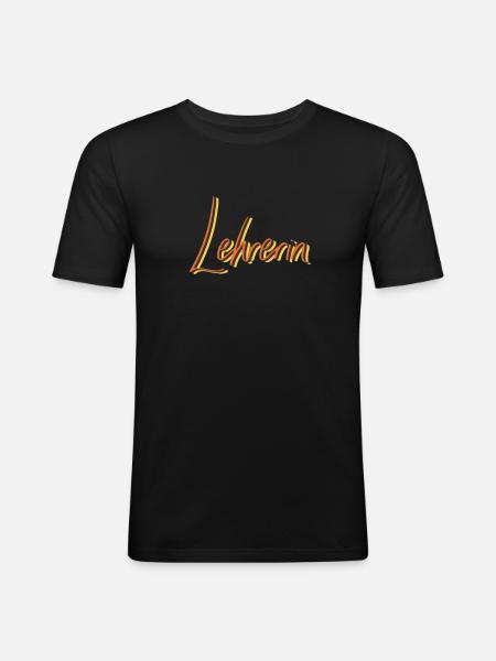 Schule Abschluss-Geschenk Lehrerin - Männer Slim Fit T-Shirt - Schwarz