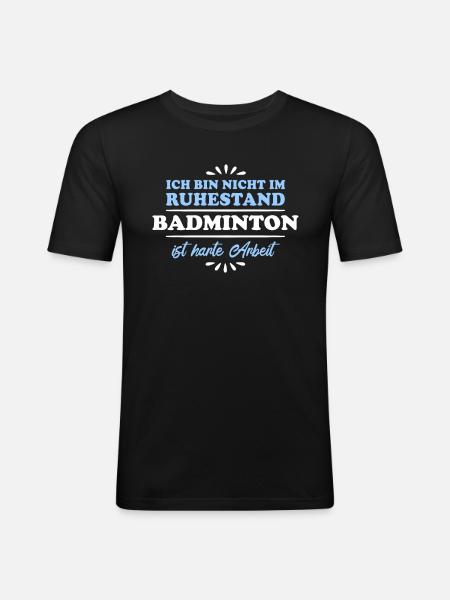 Retraité Retraité Badminton - T-shirt près du corps Homme - noir