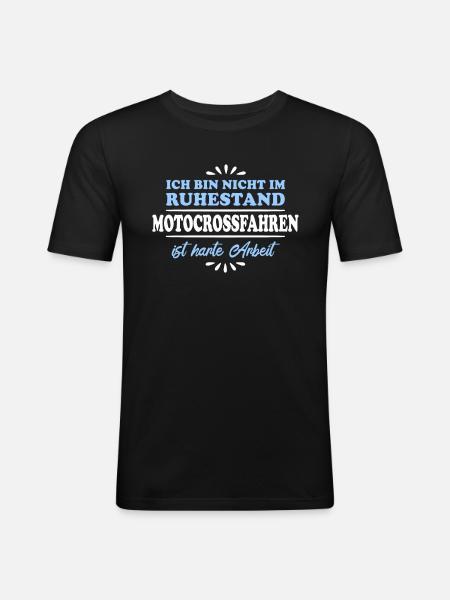 Retired Pensioner Pensioner Motocross Rider - Men's Slim Fit T-Shirt - black