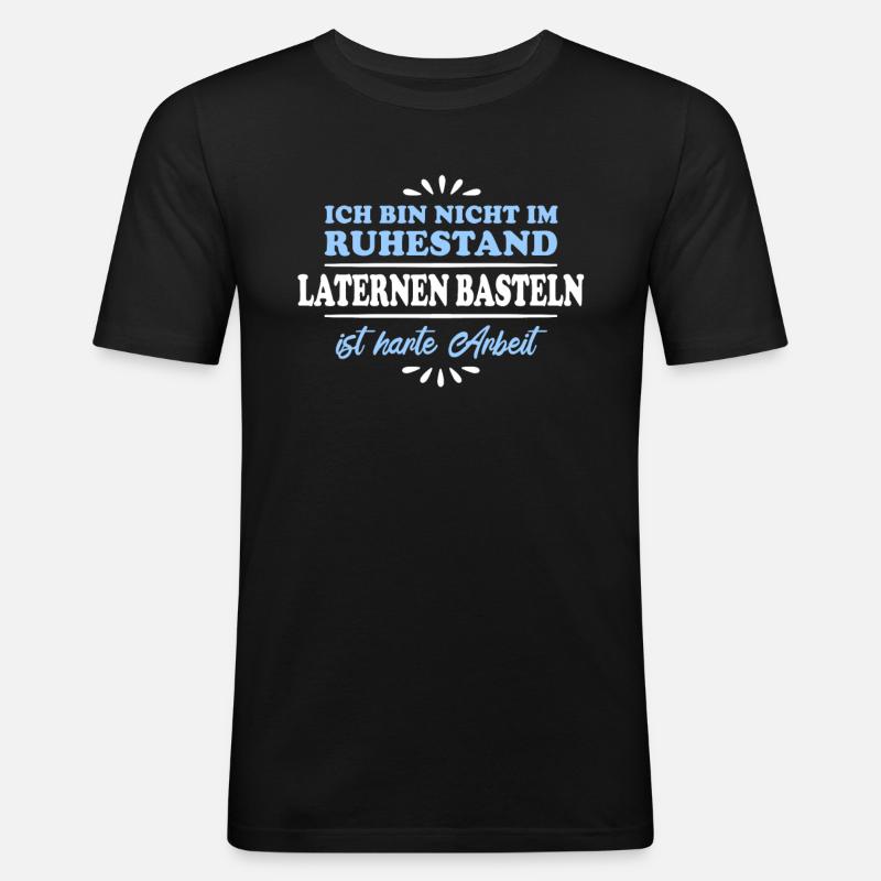 Lanternes de retraité de retraité - T-shirt près du corps Homme - noir