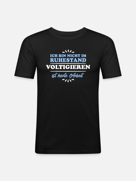 Cavalier retraité retraité - T-shirt près du corps Homme - noir