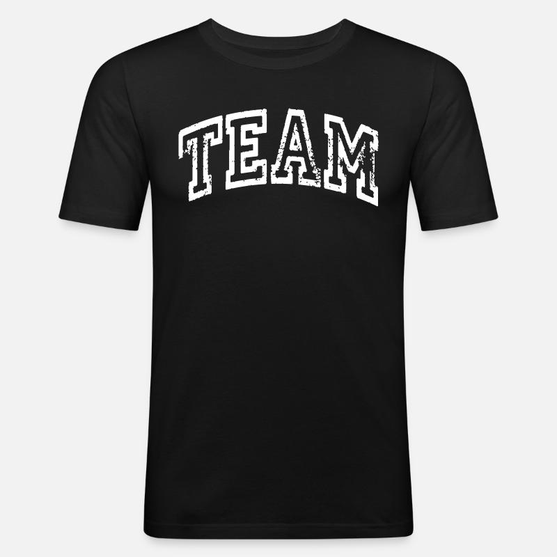 Team - Männer Slim Fit T-Shirt - Schwarz