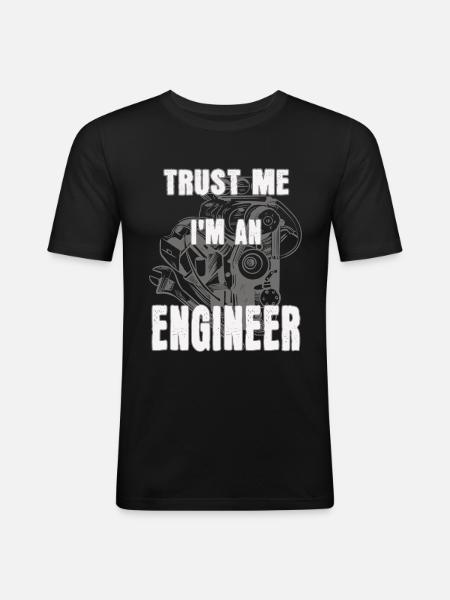 I’m an engineer - T-shirt près du corps Homme - noir