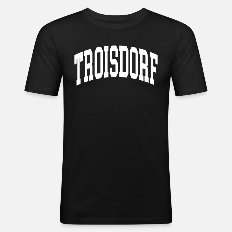 Troisdorf - Männer Slim Fit T-Shirt - Schwarz