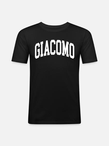 Giacomo - Männer Slim Fit T-Shirt - Schwarz