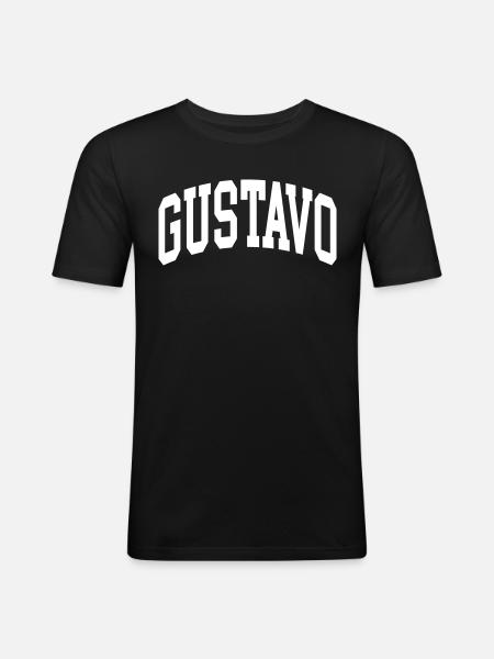 Gustavo - T-shirt près du corps Homme - noir
