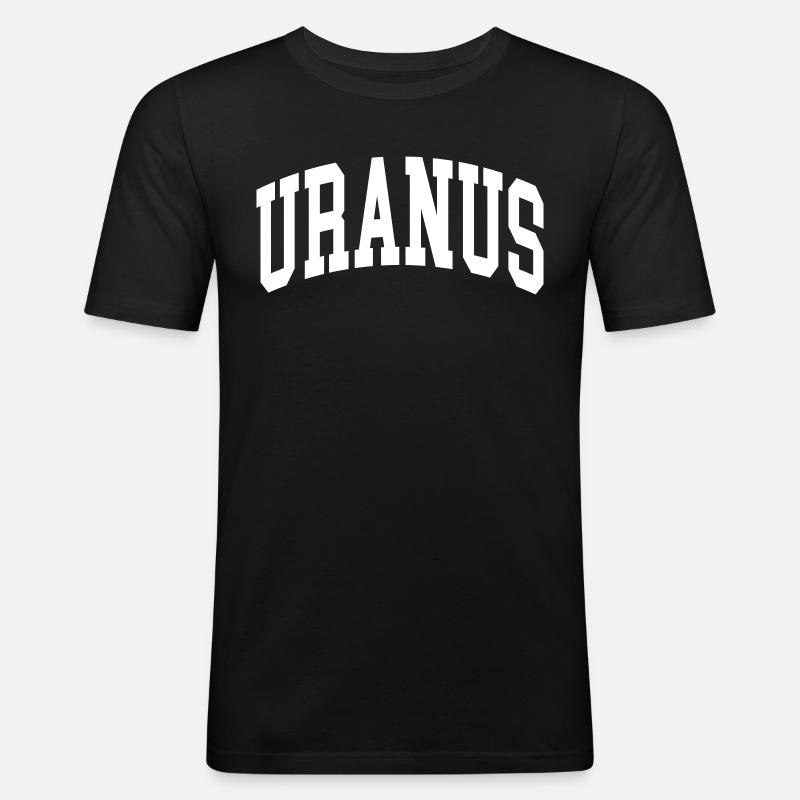 Uranus - Männer Slim Fit T-Shirt - Schwarz