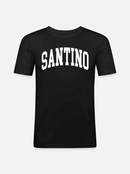 Santino - T-shirt près du corps Homme - noir
