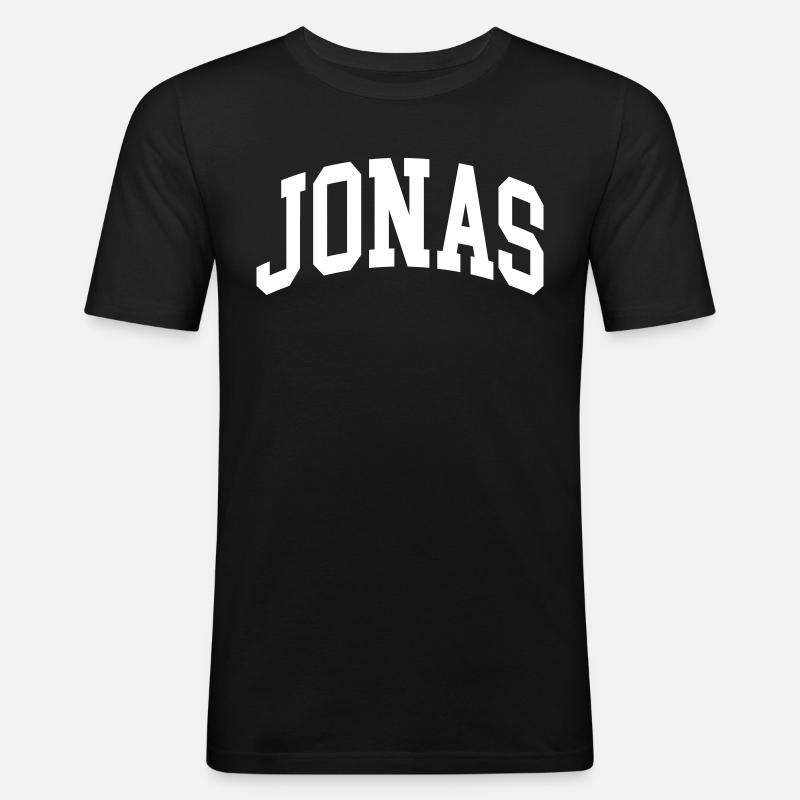 Jonas - Männer Slim Fit T-Shirt - Schwarz