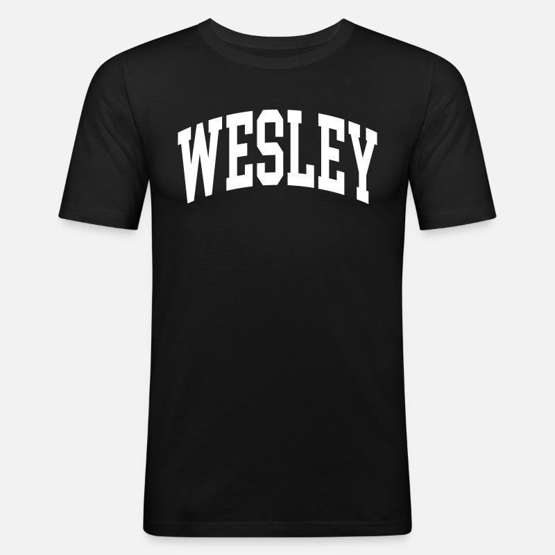 Wesley - Männer Slim Fit T-Shirt - Schwarz