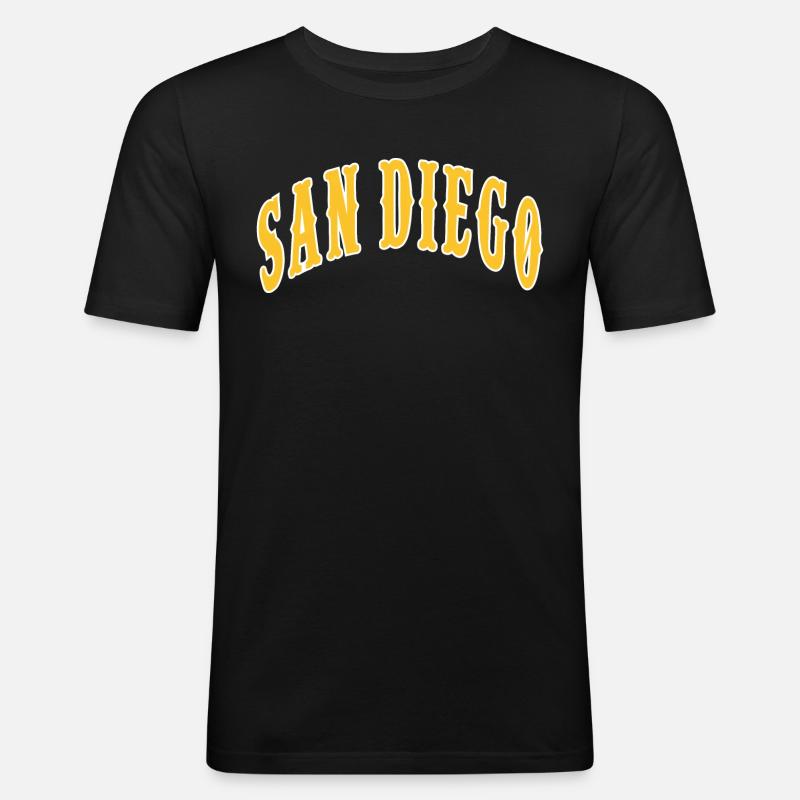 San Diego - Männer Slim Fit T-Shirt - Schwarz
