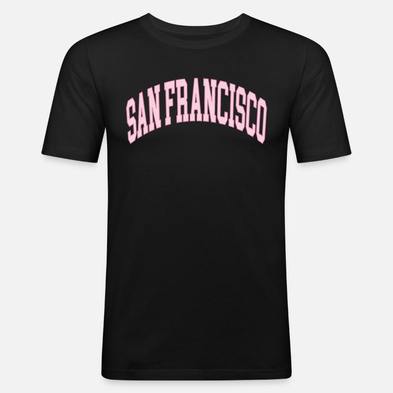 San Francisco - Männer Slim Fit T-Shirt - Schwarz