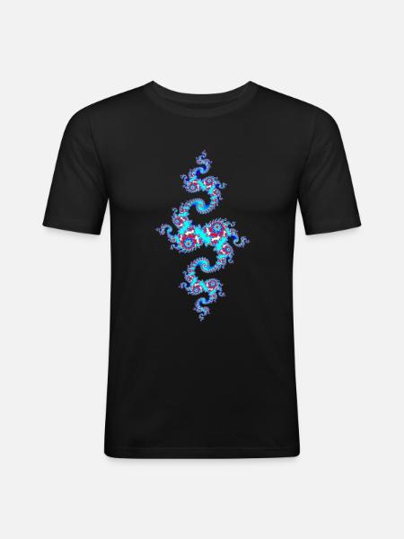 Julia Fraktal - Men's Slim Fit T-Shirt - black