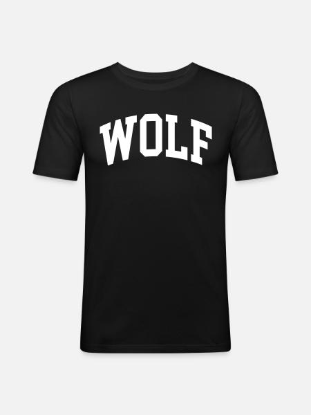 Wolf - Men's Slim Fit T-Shirt - black