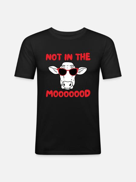 PAS D’HUMEUR - T-shirt près du corps Homme - noir