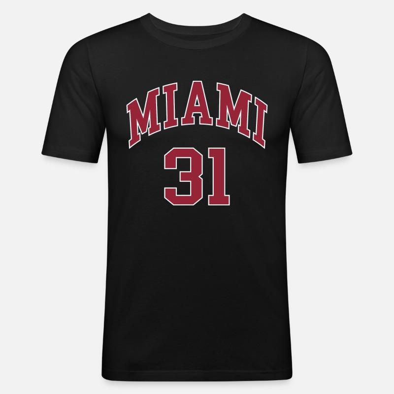 Miami 31 - Männer Slim Fit T-Shirt - Schwarz