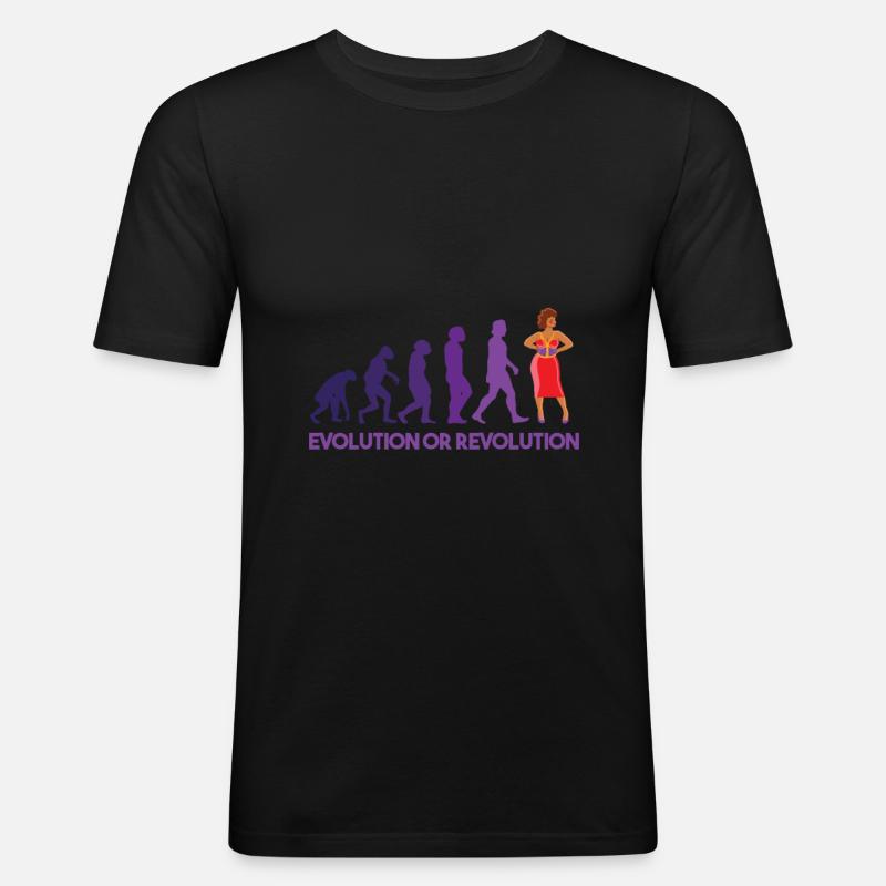 Drag Queen Evolution Oder Revolution - Männer Slim Fit T-Shirt - Schwarz
