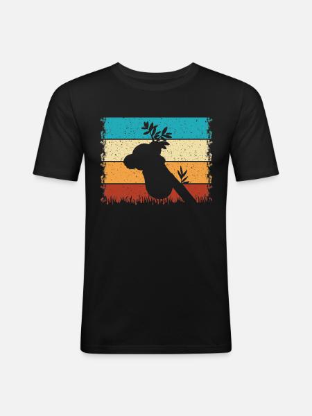 Koala - T-shirt près du corps Homme - noir
