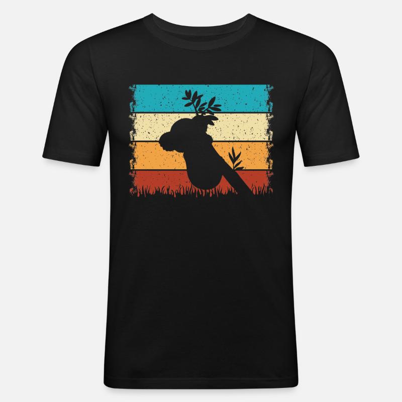 Koala - Männer Slim Fit T-Shirt - Schwarz