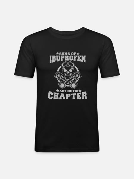 Fils d'ibuprofène - T-shirt près du corps Homme - noir