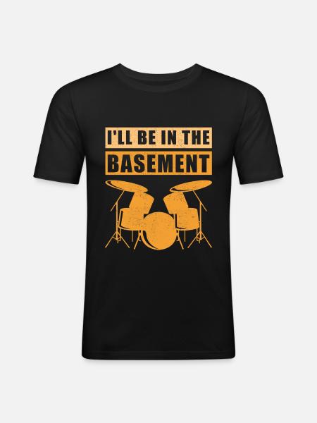 Drums Drummer Drummer Gift - Men's Slim Fit T-Shirt - black