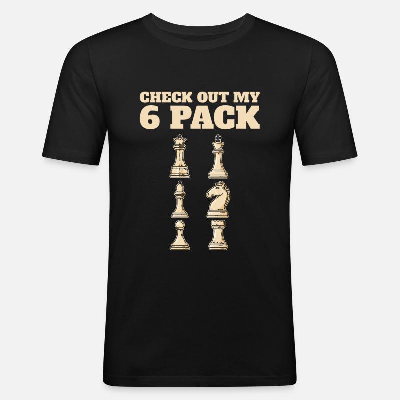 Schach Schachfigur - Männer Slim Fit T-Shirt - Schwarz