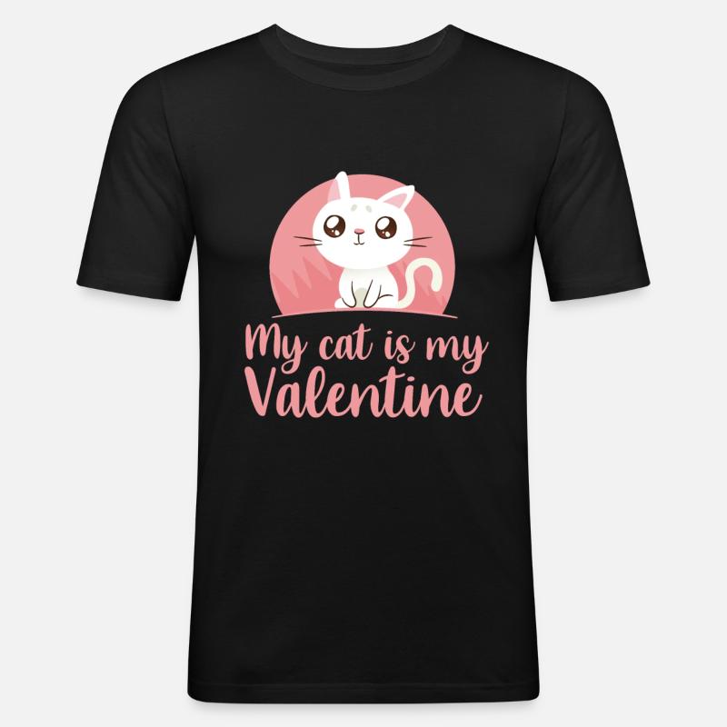Saint-Valentin Saint-Valentin - T-shirt près du corps Homme - noir