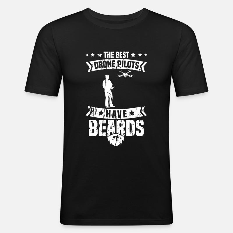 Drone Drone Pilot Quadcopter - Men's Slim Fit T-Shirt - black