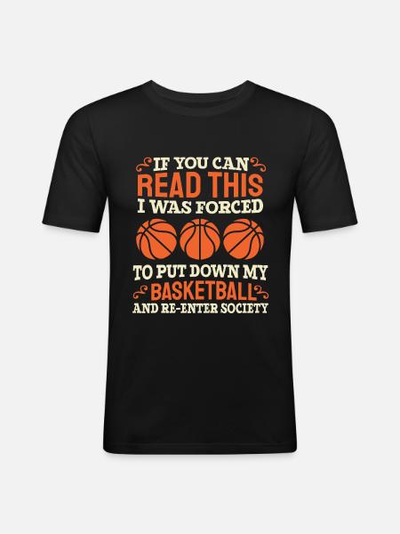 Basketball Basketballer - Men's Slim Fit T-Shirt - black