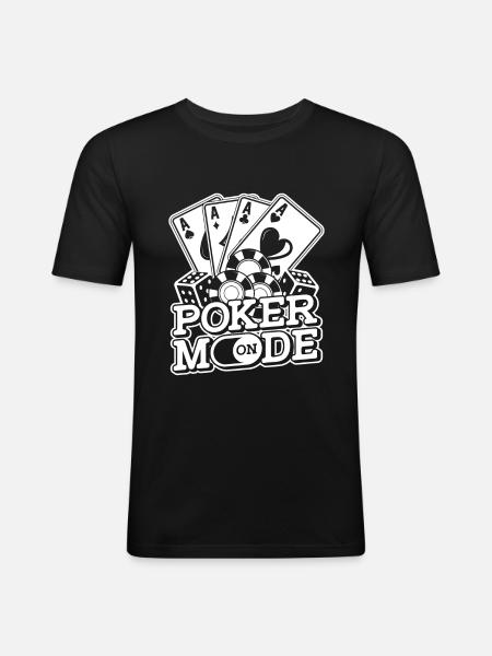 Poker Poker Player Texas Holdem - Men's Slim Fit T-Shirt - black