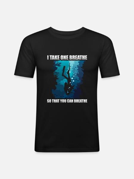 Scuba Diving Divers Diving - Men's Slim Fit T-Shirt - black