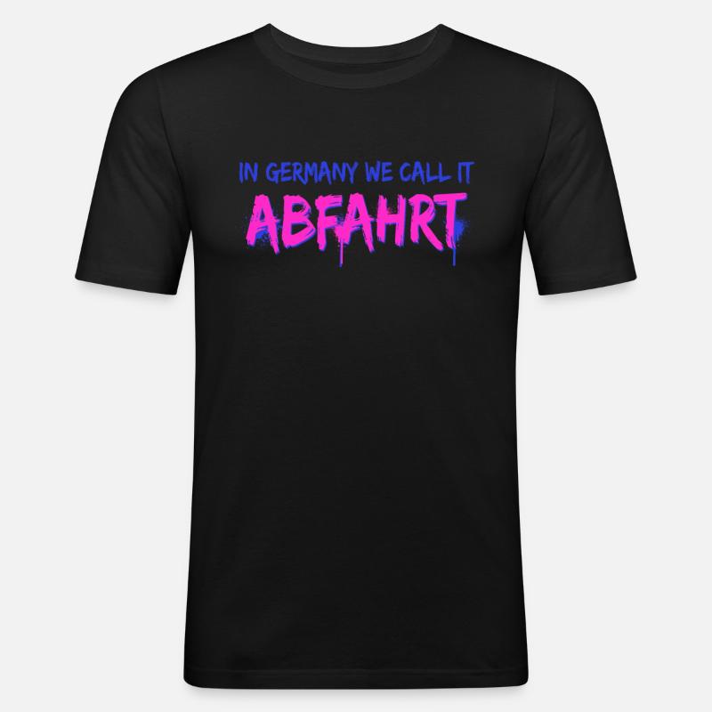 Techno - Männer Slim Fit T-Shirt - Schwarz