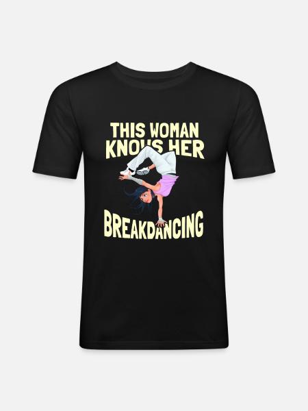 Breakdance Breakdancer Breakdancing - Men's Slim Fit T-Shirt - black
