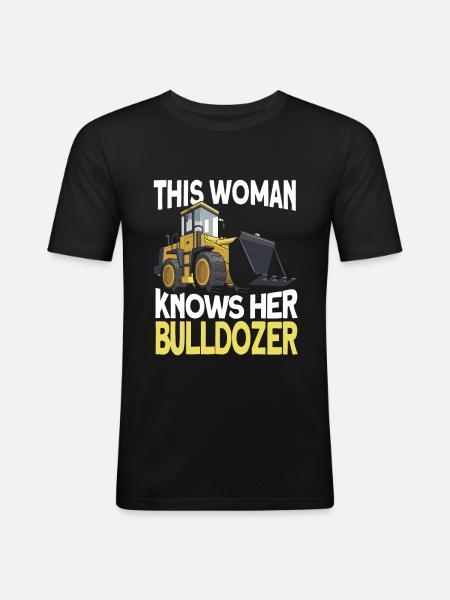 Bulldozer bulldozer crawler - Men's Slim Fit T-Shirt - black