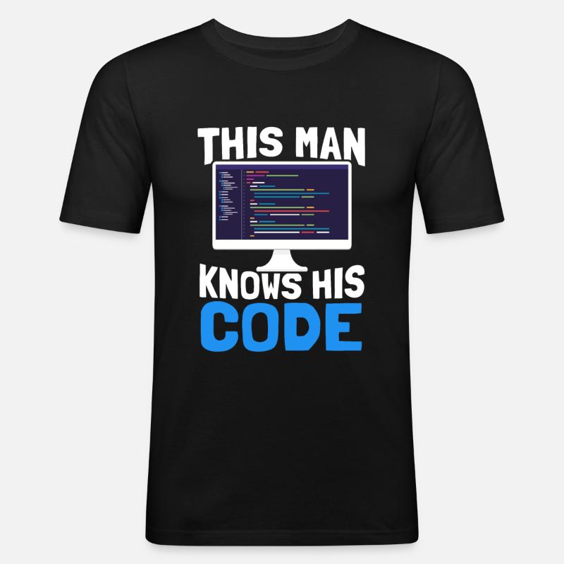 Programmer Coder Software Developer - Men's Slim Fit T-Shirt - black