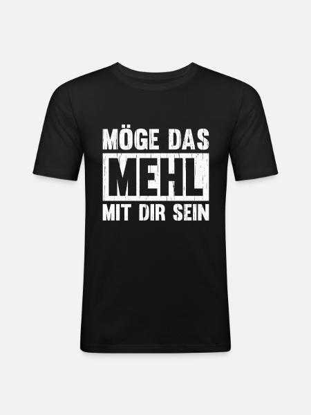 Bäcker Backen Konditor - Männer Slim Fit T-Shirt - Schwarz