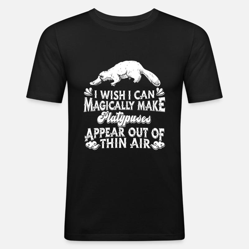 Schnabeltier Platypus - Männer Slim Fit T-Shirt - Schwarz